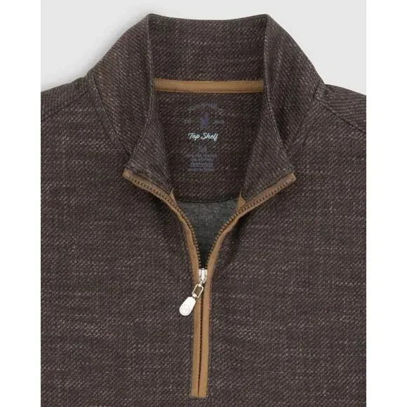 Johnnie-O Hartford Heathered 1/4 Zip Pullover Men’s L Russett NWOT Reg $169.95